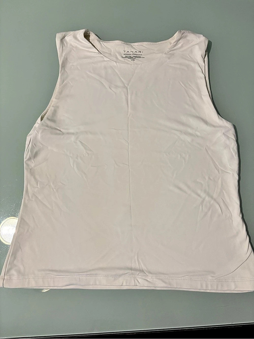 Tahari Sleeveless Tank Top White